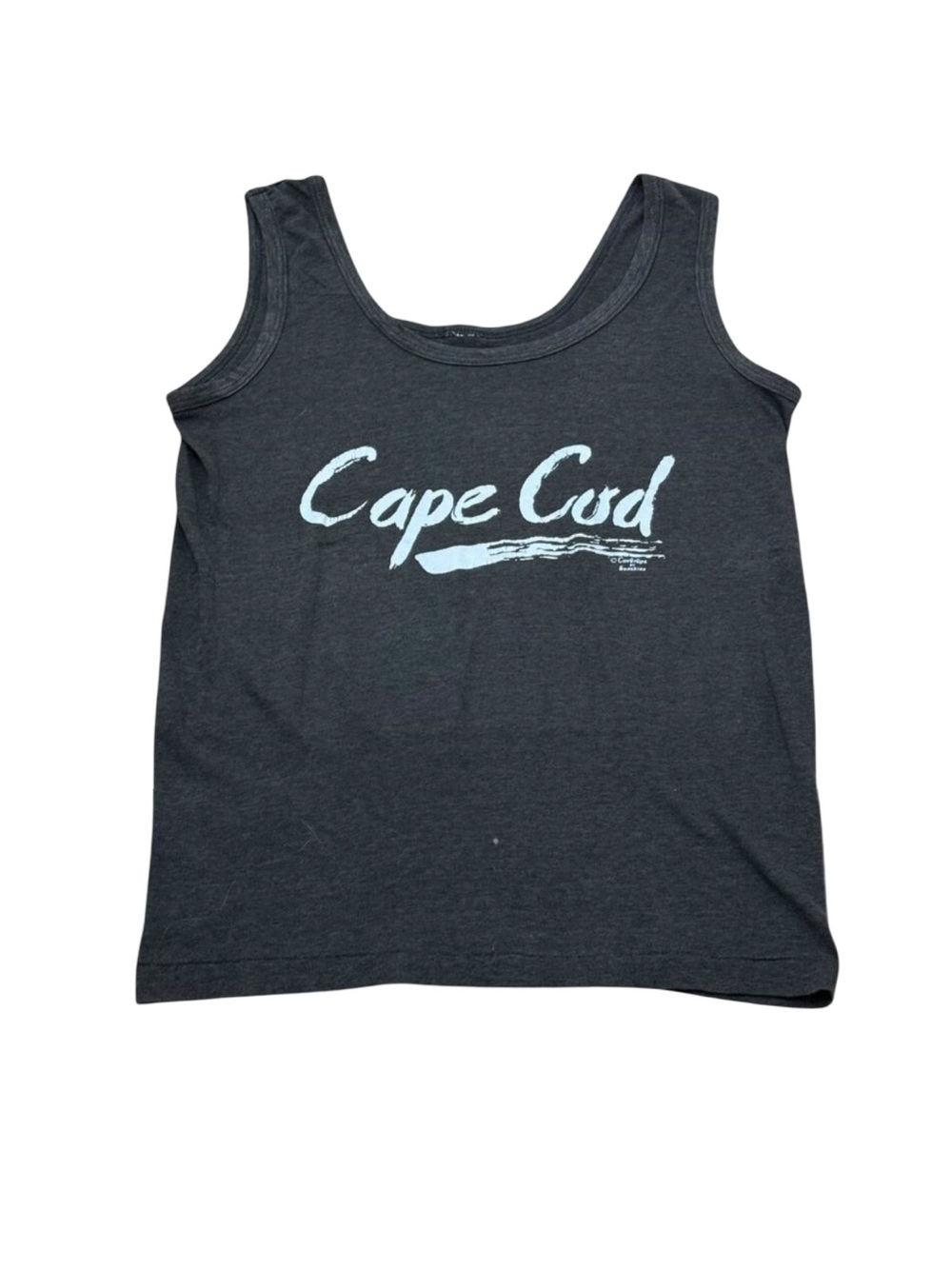 Women’s Cape Cod Graphic Tank Top Black Cotton 2010s